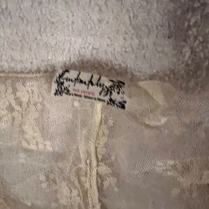 Free People Cream Lace Top